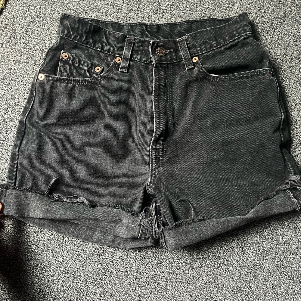 Vintage black Levi’s cutoff shorts